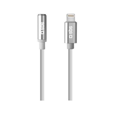Sbs Teadaptjackmfiw Cavo Audio 0,15 M 3.5mm Lightning Bianco - Foto 1