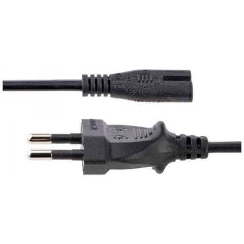 Cavo di Alimentazione CA da 3m, Spina EuroPlug a C7, 2.5A-250V, 18AWG, Cavo Elettrico di Ricambio con spina italiana per Notebook / Stampanti /Monitor /Laptop, Cavo alimentazione bipolare - Foto 3