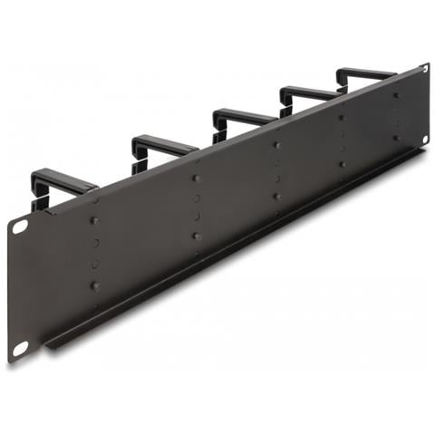 DeLOCK Pannello di gestione dei cavi da 19? con 10 ganci di plastica 2U nero, Pannello di gestione del cavo, Nero, Metallo, Plastica, 2U, Cina, 48,3 cm (19") - Foto 2