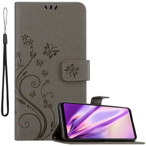 Cadorabo Custodia Compatibile Con Asus Rog Phone 5 In Grigio Fiore - Coperchio Protettivo In Design Floreale Con Chiusura Magnetica, Funzione Stand E Slot Per Carte - Foto 1