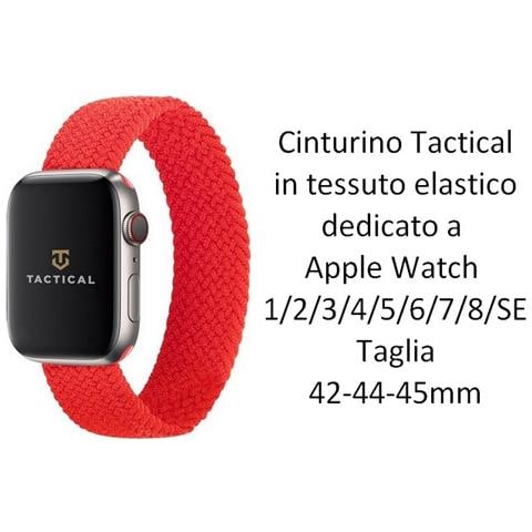 Cinturino Xl 788 Originale Braided String Per Apple Watch 1-2-3-4-5-6-7-se 42 44 45mm Red - Foto 2