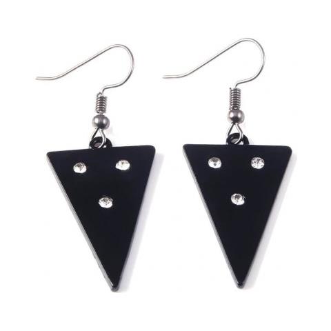 Orecchini A Forma Di Triangolo In Metallo Con Pietre Brillanti Dell'avventuriera Pirata - Pidak Shop - Foto 1