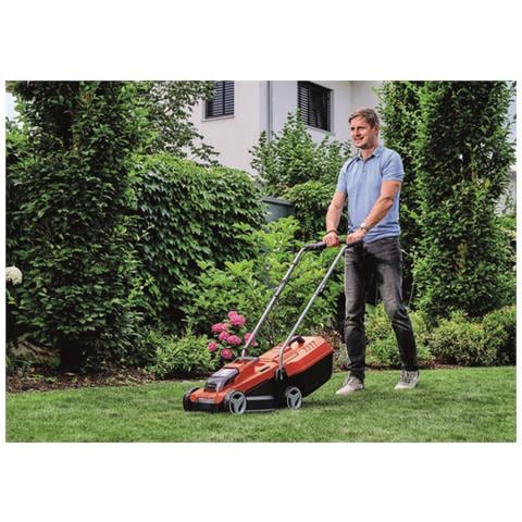 GE-CM 18/32 Li-Solo tagliaerba Tagliaerba a spinta Batteria Nero, Rosso - Foto 2