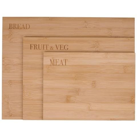 Set 3 Taglieri In Legno Bambù Tre Dimensioni Tagliere Da Cucina Rettangolare - Foto 1