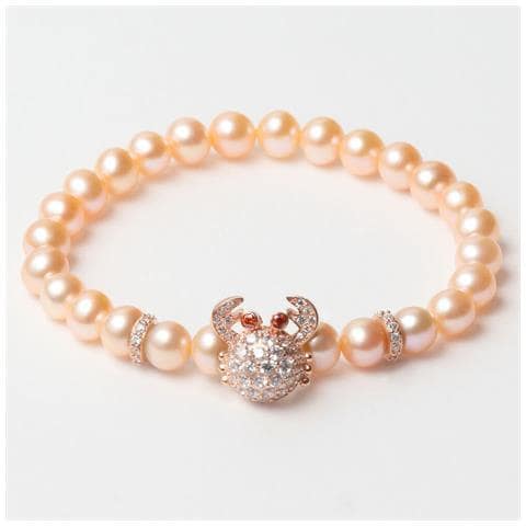 Bracciale Donna Jla-br-crab-2-pe Arancio Argento Puro 16 Mm Rosa - Foto 1