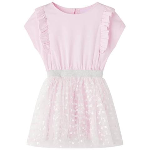 Abito Da Bambina Con Volant Rosa Chiaro 104 - Foto 1