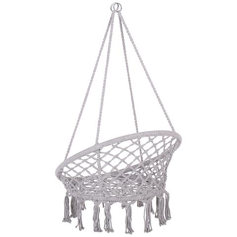 Sedia Sospesa Da Fissare Al Soffitto Gabella Cotone Grigio Chiaro - Foto 10