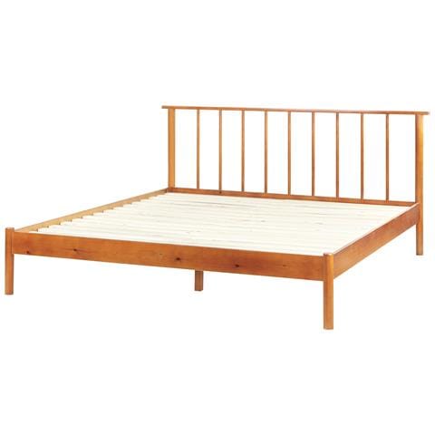 Letto Legno Di Pino Barret 160 X 200 Cm Marrone - Foto 2