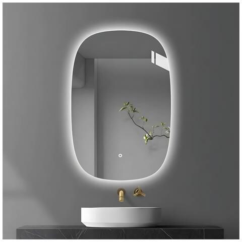 Porta Doccia Scorrevole Slide Per Box Nicchia Due Ante Cristallo Temprato *** Misure : 50x70 Cm, Tonalità : Dimmerabile 2700-4500-6500k - Foto 1