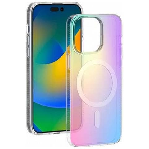 Cover Compatibile Magsafe Con Riflessi Olografici Per Iphone 15 Pro, Multicolore - Foto 1