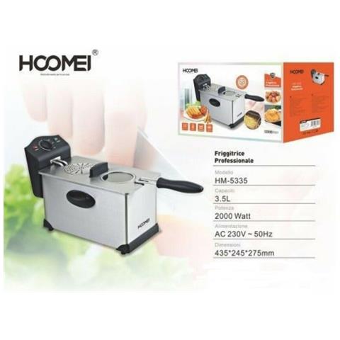 Friggitrice Ad Alta Potenza - 3 Litri, 2000 Watt, Acciaio Inox, Con Termostato Regolabile - Foto 5