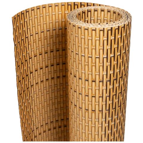Paravento Da Balcone Marrone Chiaro 300x100 Cm In Polyrattan - Foto 1