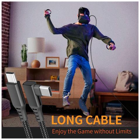 Cavo Di Collegamento Usb-c Per Oculus Quest 2 3 M - Foto 2