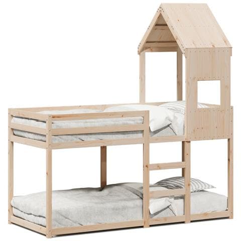 Letto A Castello Senza Materasso 90x190 Cm Legno Di Pino - Foto 1