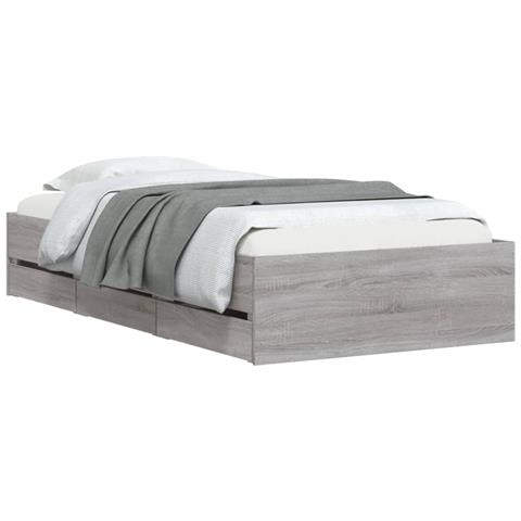 Giroletto Cassetti Grigio Sonoma 90x190 Cm Legno Multistrato - Foto 3