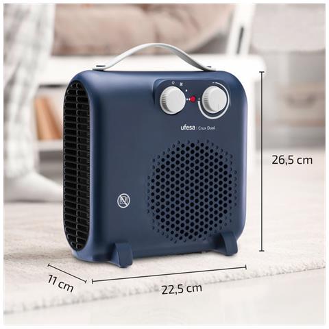 Riscaldamento Crux Dual 2 in1 con 3 Livelli di Energia Potenza 2000 W Colore Blu - Foto 5