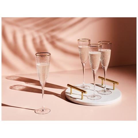 Set Di 4 Flûte Da Champagne Topaz 250 Ml Trasparente - Foto 1