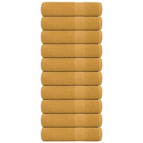 Asciugamani 10 Pz Oro 50x100 Cm 360 G/m 100% Cotone - Foto 1