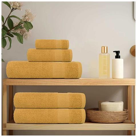 Asciugamani 10 Pz Oro 50x100 Cm 360 G/m 100% Cotone - Foto 3