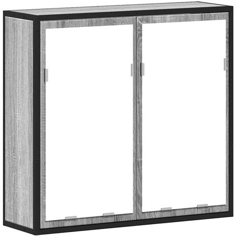 Mobile Specchio Da Bagno Grigio Sonoma 65x20x60 Cm Multistrato - Foto 2