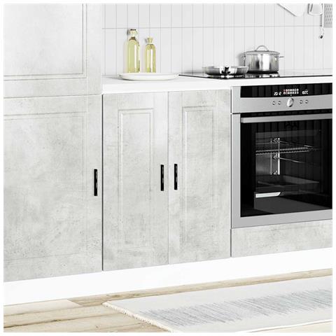 Base Da Cucina Porto Grigio Cemento In Legno Multistrato - Foto 3