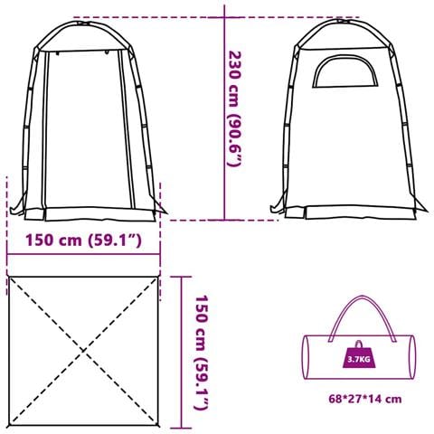 Tenda da Doccia Verde Oliva Impermeabile - Foto 2