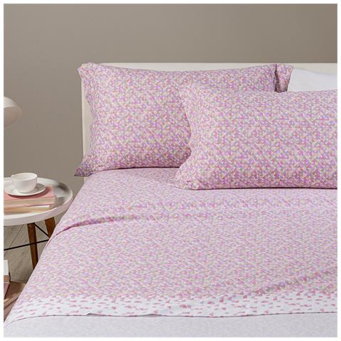 Completo Lenzuola Canada In Flanella Colore Rosa Misura Singolo - Foto 4