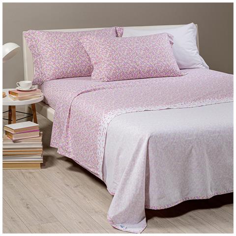 Completo Lenzuola Canada In Flanella Colore Rosa Misura Singolo - Foto 1