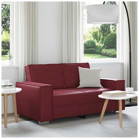 Divanetto  Rosso Vino 120 cm in Pelle Sintetica - Foto 2