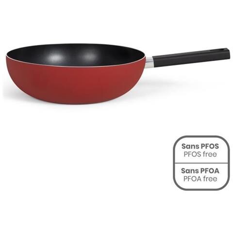 Padella Wok In Alluminio Rosso Da 32 Cm - Mep156r - Foto 1