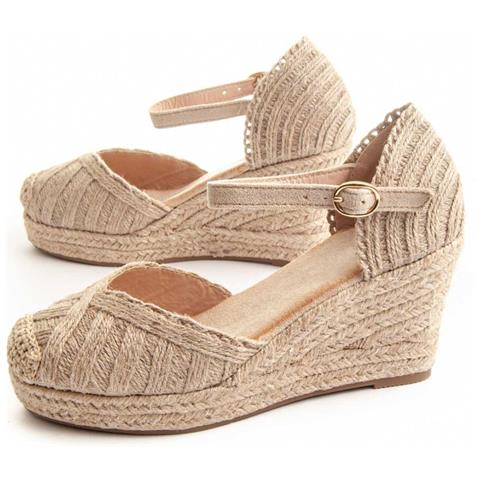 Wedge Sparto Spartsum2 Beige Beige Tessile - Foto 1