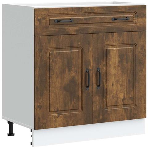 Base da Cucina Kalmar Rovere Fumo in Legno Multistrato - Foto 1