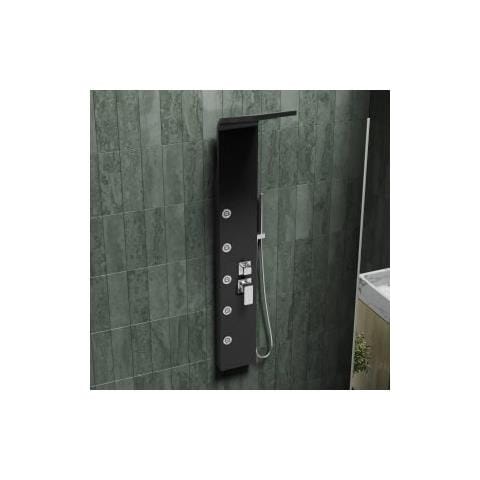 Colonna Doccia Pannello Idromassaggio Effetto Cascata Yh8123 Nizza - Nero - Foto 2