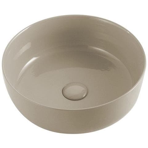 Lavabo Bacinella D'appoggio Tondo D385 Cm In Ceramica Sabbia - Foto 2