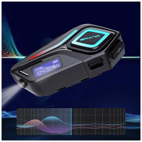Auricolare Bluetooth 2-in-1 Per Casco Moto Con Microfono: Audio Stereo, Impermeabile E Controllo Vocale - Foto 2