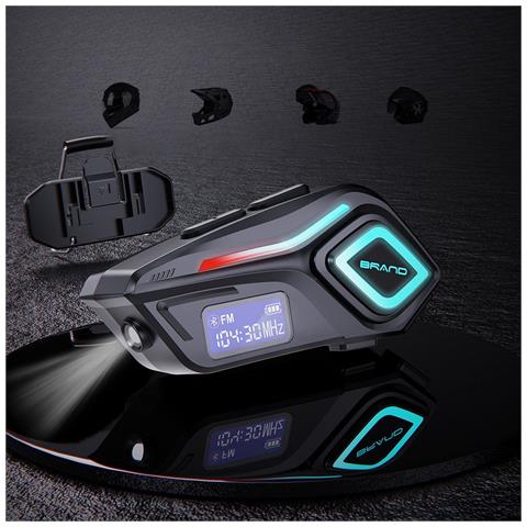 Auricolare Bluetooth 2-in-1 Per Casco Moto Con Microfono: Audio Stereo, Impermeabile E Controllo Vocale - Foto 5