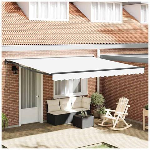 Tenda Retrattile Bianco 400x300 cm Tessuto - Foto 2