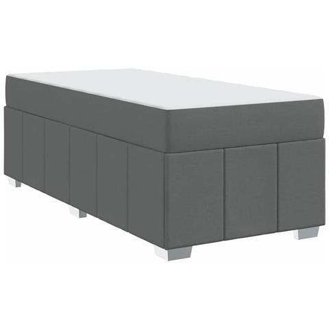 Struttura del letto Grigio scuro 100 x 200 cm Tessuto - Foto 1