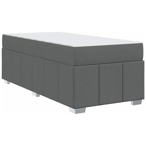 Struttura del letto Grigio scuro 100 x 200 cm Tessuto - Foto 9