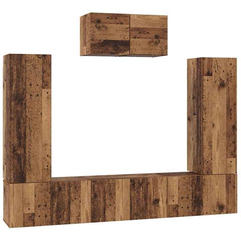 Set mobile TV 7 pcs Legno vecchio 180 x 30 x 120 cm - Foto 1