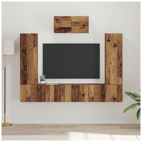 Set mobile TV 7 pcs Legno vecchio 180 x 30 x 120 cm - Foto 2