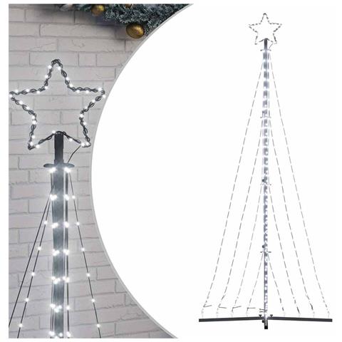 Albero di Natale a LED 447 LED Bianco Freddo 249 cm - Foto 1