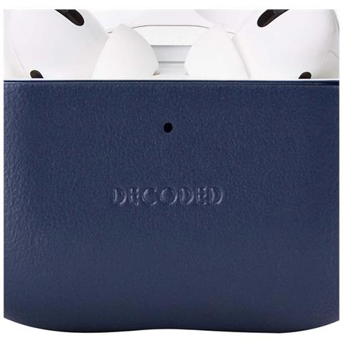 Custodia Per Airpods Pro 3 In Pelle Ultra Elegante Serie Aircase, Blu - Foto 2