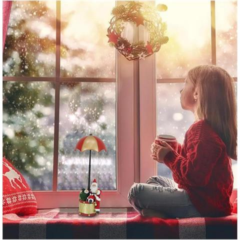 Babbo Natale Con Paracadute Decorazione Addobbo Natalizio Rosso E Oro 60 Cm - Foto 4