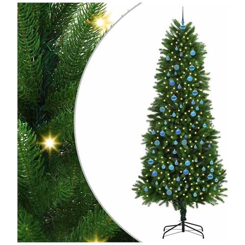 Albero di Natale con 300 LED con supporto Verde 240 cm PE - Foto 1
