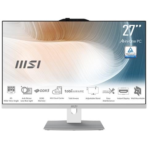 All-In-One Modern AM242P 1M-1871AT Monitor 23.8" Full HD IPS Intel Core 3 100U RAM 16GB SSD 256GB 4xUSB Windows 11 Pro Nero - Foto 2