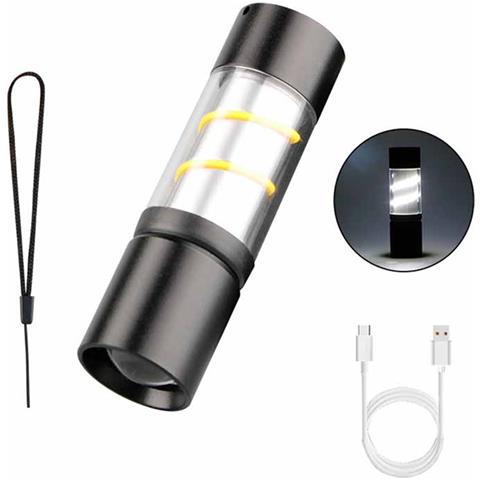 Mini Torcia Led Ricaricabile: Portatile Per Campeggio E Emergenze White - Foto 1