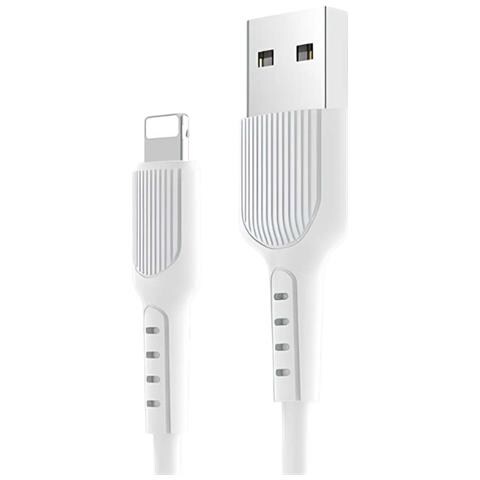 Caricatore Per Auto 2x Usb Con Cavo Lightning Incluso Ricarica Rapida, Bianco - Foto 2