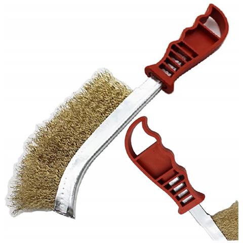 Spazzola Metallica In Ottone 235mm - Manico Ergonomico | Alta Qualità, Pulizia Efficiente | Per Ruggine, Vernici, Saldature - Foto 1