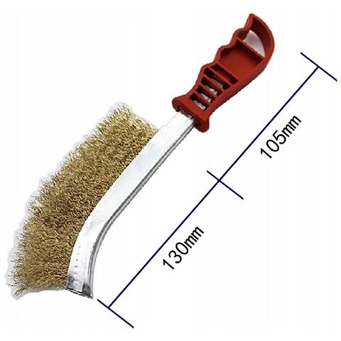 Spazzola Metallica In Ottone 235mm - Manico Ergonomico | Alta Qualità, Pulizia Efficiente | Per Ruggine, Vernici, Saldature - Foto 3